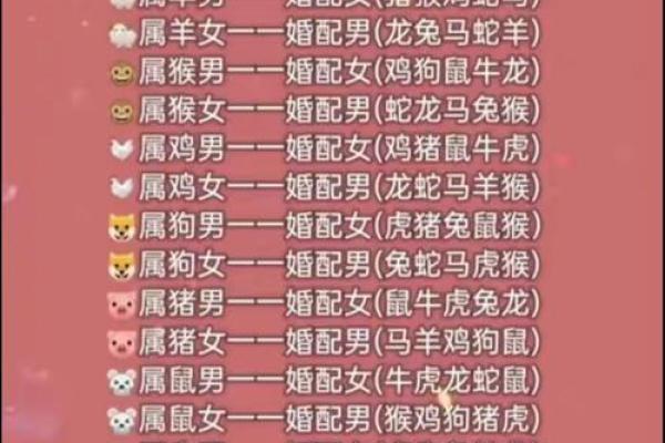 12生肖婚姻配对宜忌