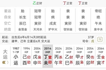 大运八字排盘分析