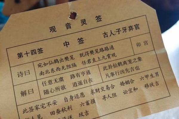 观音灵签解签第九十枝