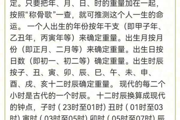 称骨算命月份