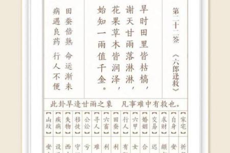 观音灵签100签详解已宫