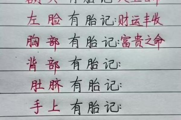 胎记算命：最好胎记长什么部位