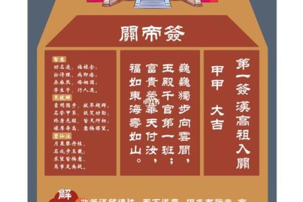 关帝灵签68签问感情