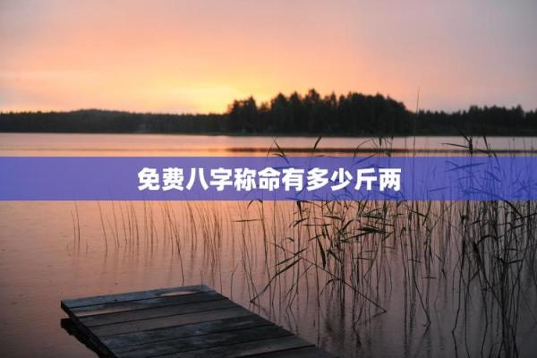 算八字斤两