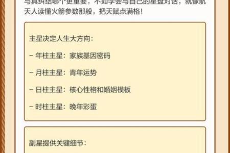 四柱八字主星副星区别是什么
