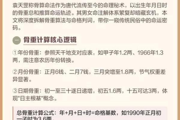 八字算命和称骨
